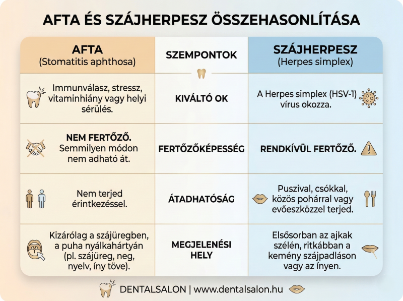 Afta vagy herpesz? A legfontosabb különbségek