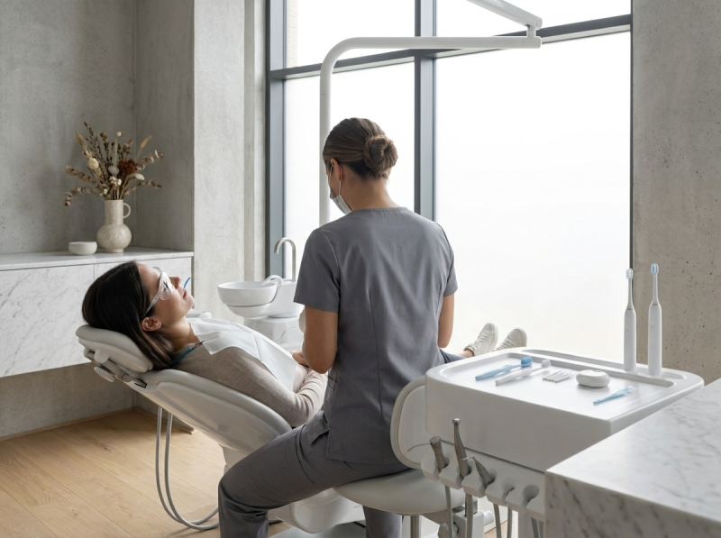 Fogorvosi rendelő, ínysorvadás, dentálhigiénés kezelés
