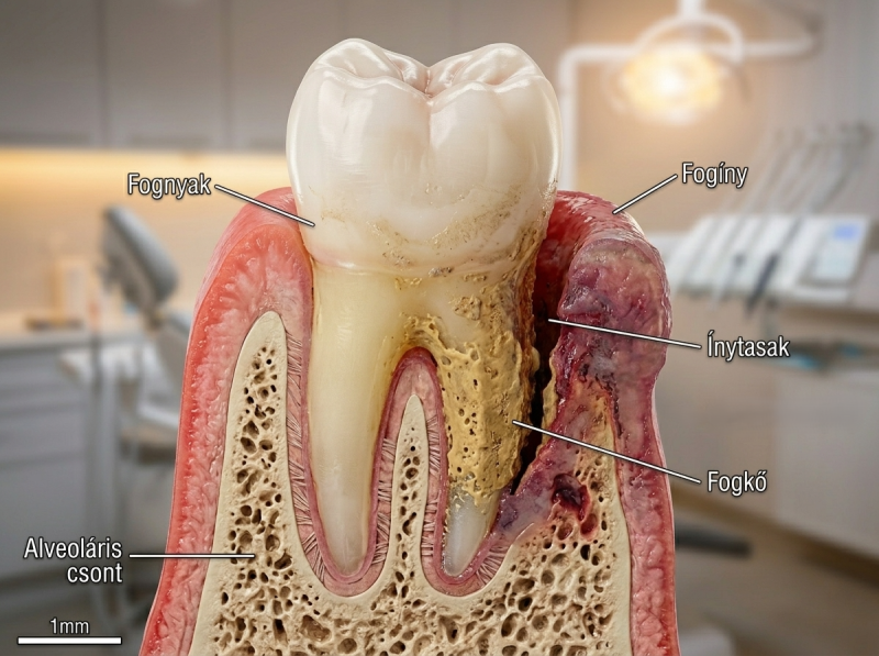 Vörös, duzzadt fájó ínyre megoldás